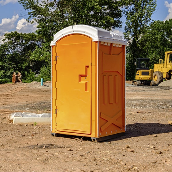 are there any restrictions on what items can be disposed of in the portable toilets in Bourneville